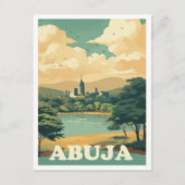 Abuja Nigeria Art Vintage Reise Postkarte (Vorderseite)