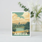 Abuja Nigeria Art Vintage Reise Postkarte (Stehend Vorderseite)