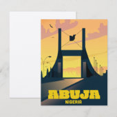 Abuja Nigeria City Gate Vintage Reiseplakat (Vorne/Hinten)