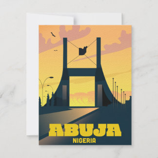 Abuja Nigeria City Gate Vintage Reiseplakat