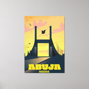 Abuja Nigeria City Gate Vintage Reiseplakat Leinwanddruck