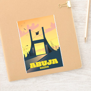 Abuja Nigeria City Gate Vintage Reiseposter Aufkleber