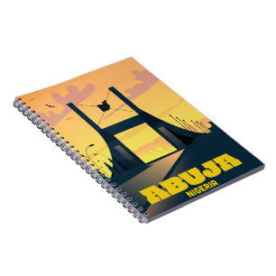 Abuja Nigeria City Gate Vintage Reiseposter Notizblock