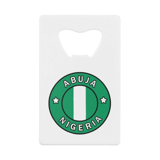 Abuja Nigeria Geldbeutel Flaschenöffner (Vorderseite)