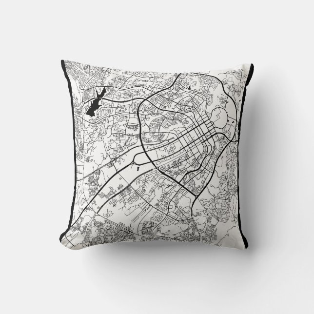 Abuja Nigeria Map Kissen (Vorderseite)