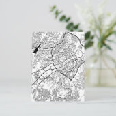 Abuja Nigeria Map Postkarte (Stehend Vorderseite)