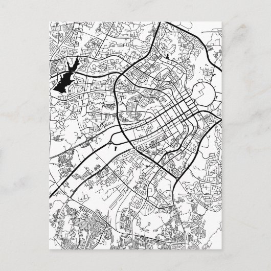 Abuja Nigeria Map Postkarte (Vorderseite)