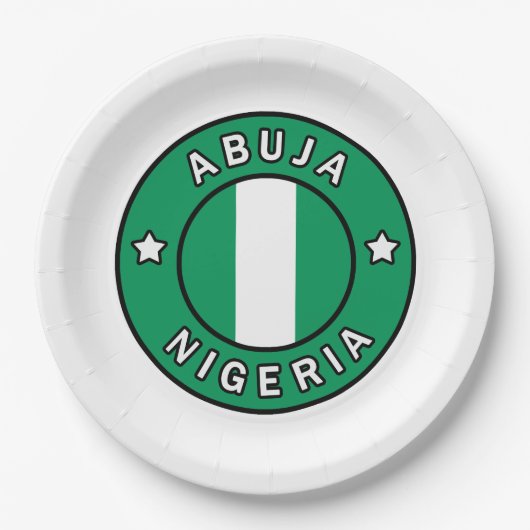 Abuja Nigeria Pappteller (Vorderseite)