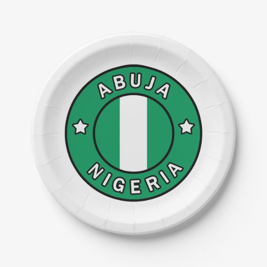 Abuja Nigeria Pappteller (Vorderseite)
