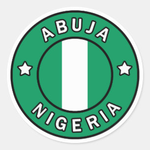 Abuja Nigeria Runder Aufkleber