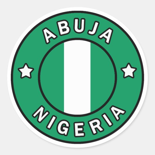 Abuja Nigeria Runder Aufkleber (Vorderseite)