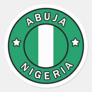 Abuja Nigeria Runder Aufkleber