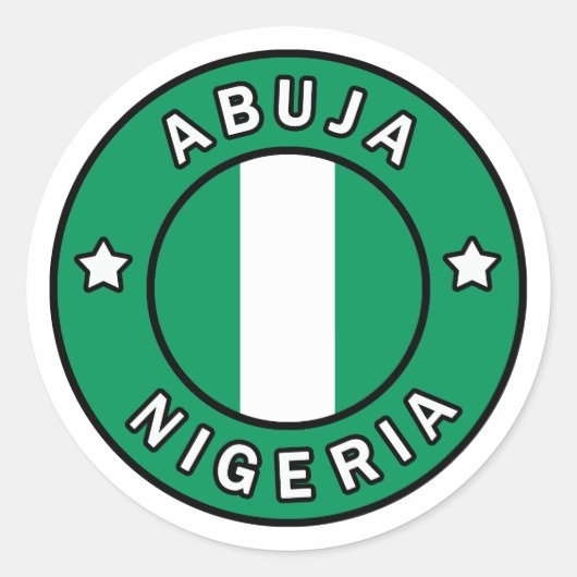Abuja Nigeria Runder Aufkleber (Vorderseite)