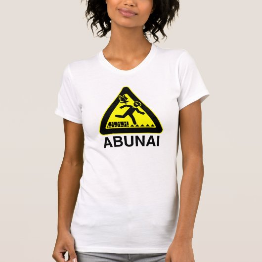 Abunai Shirt, weiß T-Shirt (Vorderseite)
