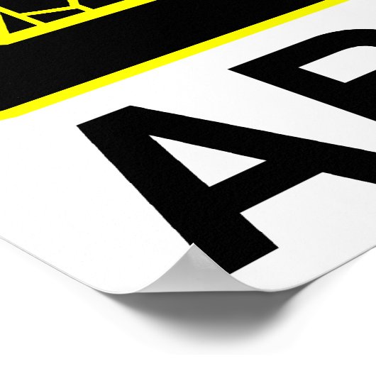 Abunai Sign Poster (Ecke)