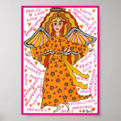 Abundance Angel Positive Affirmative Mini Poster (Vorne)