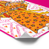 Abundance Angel Positive Affirmative Mini Poster (Ecke)