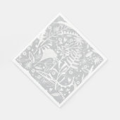 Abundance Botanical Silver Gray Napkin Serviette (Ecke)