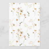 Abundance getrocknete Wildblume Pampas Boho Hochze Einladung (Rückseite)