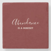 Abundance ist ein Mindset Red Stone Untersetzer (Vorderseite)