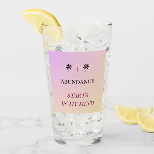 Abundance Mindset – Flowers of Abundance Glas (Vorderseite Ice)