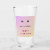 Abundance Mindset – Flowers of Abundance Glas (Vorderseite)