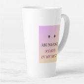 Abundance Mindset – Flowers of Abundance Milchtasse (Rechte Ecke)