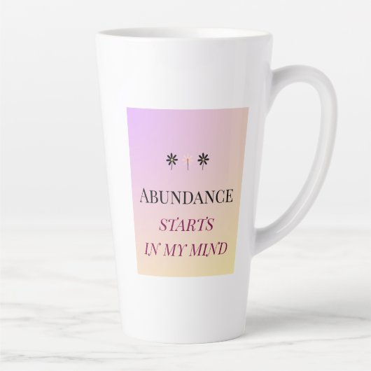 Abundance Mindset – Flowers of Abundance Milchtasse (Rechts)