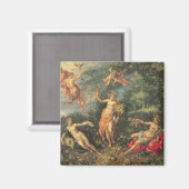 Abundance und die vier Elemente, c.1606 (Öl auf co Magnet (Vorderseite/Rückseite)