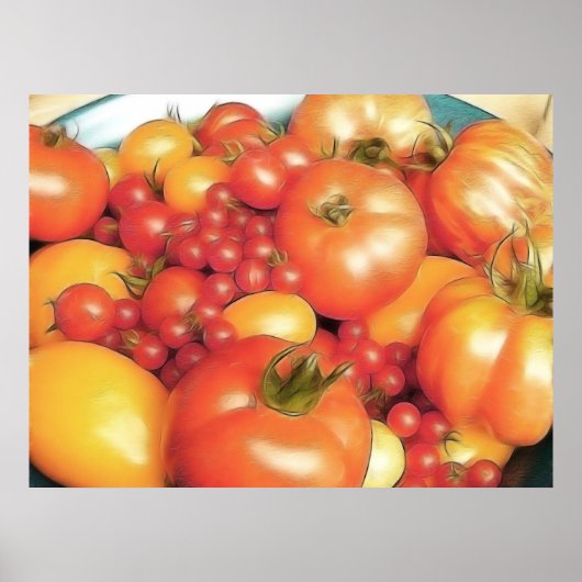 Abundant Ernte - Heirloom Tomaten Poster (Vorne)