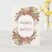 Abundant Fall blumengesegnet Dankbarkeit Erntedank Karte (Gelbe Blume)