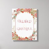 Abundant Fall blumengesegnet Dankbarkeit Erntedank Leinwanddruck (Vorderseite)