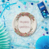 Abundant Fall blumengesegnet Dankbarkeit Erntedank Pappteller (Party)