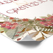 Abundant Fall blumengesegnet Dankbarkeit Erntedank Poster (Ecke)