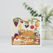 Abundant Feiertag: Herbstfeier Illustr Einladung (Stehend Vorderseite)