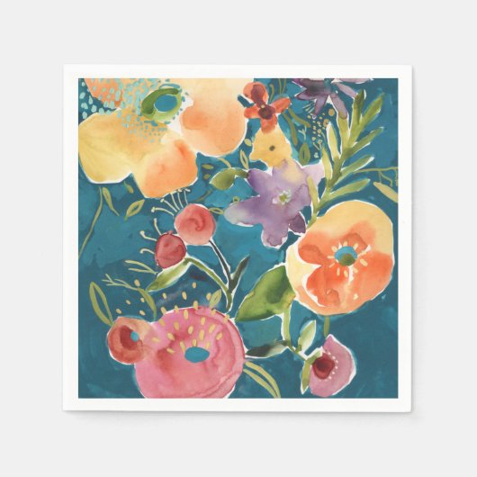 Abundant Florals I Serviette (Vorderseite)