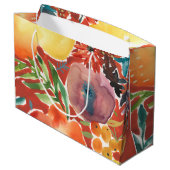 Abundant Florals III Große Geschenktüte (Rückseite Schrägansicht)