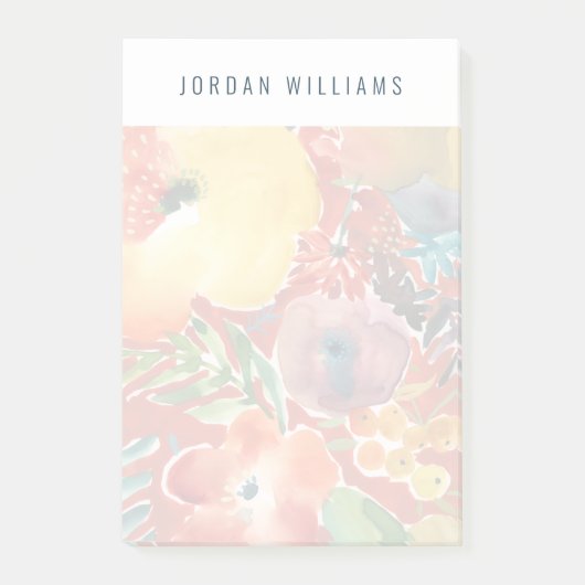 Abundant Florals III Post-it Klebezettel (Vorderseite)