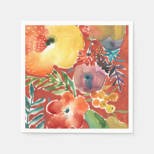 Abundant Florals III Serviette (Vorderseite)