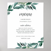 Abundant Foliage Menu Sign Poster (Vorne)