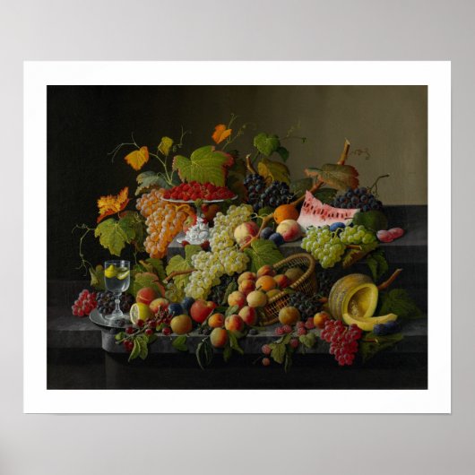 Abundant Fruit, 1858 (oil on canvas) Poster (Vorne)