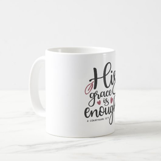 Abundant Grace - 2 Korinther 12:9 Christlich Kaffeetasse (Vorderseite Links)