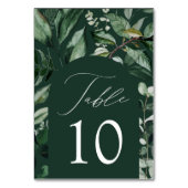 Abundant Greenery Arch Wedding Tischnummer (Rückseite)