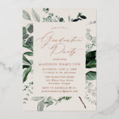 Abundant Greenery Cream Graduation Party Folieneinladung (Vorderseite)