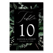 Abundant Greenery Personalized Wedding Tischnummer (Rückseite)