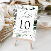 Abundant Greenery Personalized Wedding Tischnummer