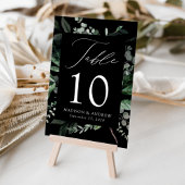 Abundant Greenery Personalized Wedding Tischnummer