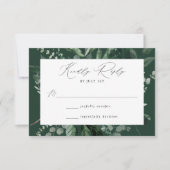 Abundant Greenery Wedding RSVP Karte (Vorderseite)