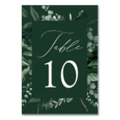 Abundant Greenery Wedding Tischnummer (Vorderseite)