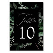 Abundant Greenery Wedding Tischnummer (Rückseite)